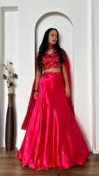 Satin Silk Premium Lehenga With Sequence And Thread Work