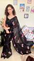 Sequence Flower work Georgette Fabric saree thumb 1