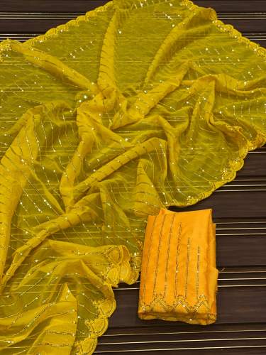 shine tebby Organza Saree