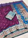 Soft And pure zari weaving Rich pallu with zari weaving  banarasi silk saree thumb 2