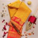 Soft Lichi Silk Haldi Wear Yellow Saree thumb 2