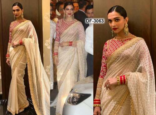 Soft mono net saree