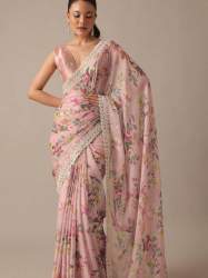 standard Embroidery work Georgette saree