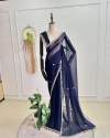standard handwork mirror Georgette saree thumb 1