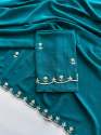standard handwork mirror Georgette saree thumb 11