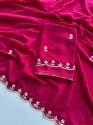 standard handwork mirror Georgette saree thumb 12