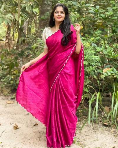 standard manipuri kota chex saree with lukhnowi work blouse