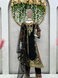 standard Sequnce with rivet Moti gorgette readymade suit