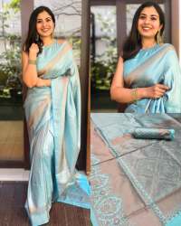 Stunning jacquard Border Lich Silk Saree