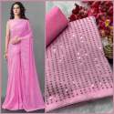  stylelist Sequence Embroidery Work Georgette saree