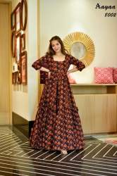 stylist  Digital Printed  Long Gown with pant set