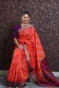 Super Beautiful Soft Cotton Silk Saree With Ikkat Patola Digital Print thumb 5