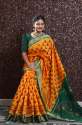 Super Beautiful Soft Cotton Silk Saree With Ikkat Patola Digital Print thumb 9