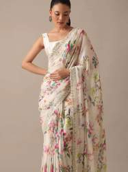 Super Hit Floral printed Georgette saree