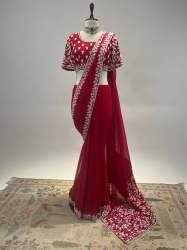 Super Hit Multi Thread Embroidery Coding Sequence Jimmy Choo saree