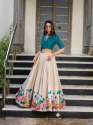 Tessar Silk Floral Print Lehenga  With Blouse thumb 2