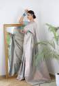  THE ALMAARI 1006 BLUE satin banarasi saree thumb 5