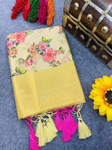 THE ALMAARI 1018 Printed Kuber Pattu Silk Saree