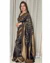 THE ALMAARI 299 Banarasi Soft Silk Saree with golden zari thumb 2