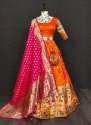 Traditional Exclusive Silk Paithani Lehenga With Weaving Zari Work thumb 2
