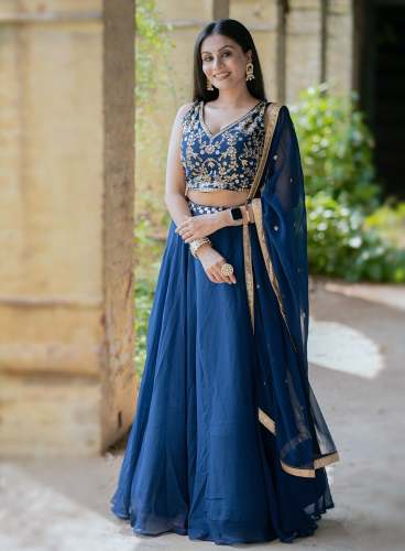 Traditional Festive Season Lehenga Choli With Thread Embroidery And Vibrant Hues Exuding Grace 