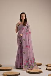  traditional floral concept Muga Cotton saree