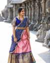 Traditional Kanchi Pattu Silk Lehenga Choli With Jari Weaving Work