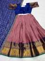 Traditional Kanchi Pattu Silk Lehenga Choli With Jari Weaving Work thumb 3