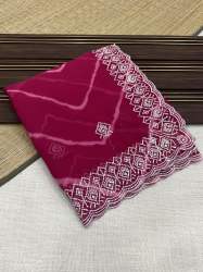 Traditional lehriya Print Georgette  Saree