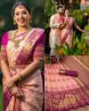 Traditional Pallu & Jacquard Work Banarasi Soft Lichi Silk Saree thumb 2