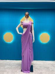 trendi  Georgette fancy ready to wear saree 