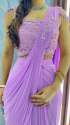 trendi  Georgette fancy ready to wear saree  thumb 3