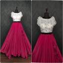 trendi  Organza With Sequins-work Sleeveless lehenga choli thumb 8
