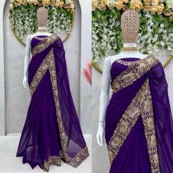trendi Sequence Work Georgette saree
