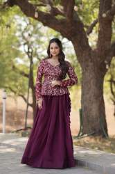 Trending Fashionable Amazing Functional Lehenga With Pure Viscose Dayble Flower Design