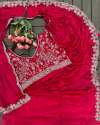 Trending Heavy Chinon Embroidery cording work ready to wear saree thumb 5