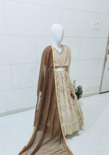 Trending Sequence Embroidery & Crush Work Stitched Lahenga -blouse-whit Dupatta Festive Season  