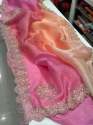 trendingï»¿ Silk Organza Embroidery Saree with Digital Print thumb 3