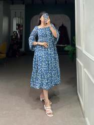 Twirl in Triple-Layer Georgette maxi Dress