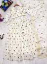  Wedding Style Prefect Fitting White Embroidered Lehenga Choli Set 