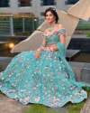 Wedding Wear Fox Georgette Designer Flower Work And Embroidered Work Lehenga