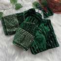 Wedding Wear Velvet Ready made Blouse With Embroidery Work thumb 1