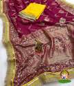 wedding wear Zari & Meena zecard weaving viscose Dola Silk Saree thumb 3