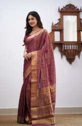 Women's Banarasi Style lichi silk saree