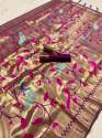 Women's Paithani Silk Saree With Unstitched Blouse Piece thumb 8