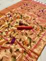 Women's Paithani Silk Saree With Unstitched Blouse Piece thumb 9
