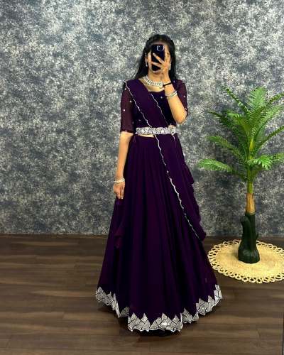 World Of Style  Luxurious Georgette  Blooming Lehenga 