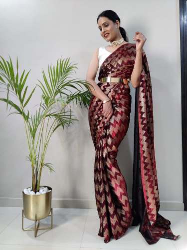 Zig Zag Ready To Wear 1 Min Saree