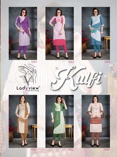 Kulfi Design Ladies Casual Kurti by Ladyview by Reeva Impex