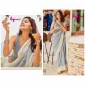 Lt Fabric Designer Linen saree Wholesale Price  thumb 3